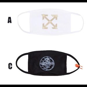 Off White 100% Cotton Face Mask/Mouth Cover